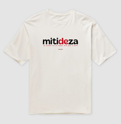 MITIDEZA – Camiseta Oversized Unissex (Off White e Areia) na internet
