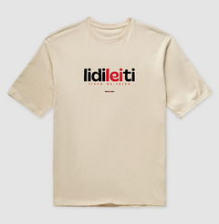 LIDILEITI – Camiseta Oversized Unissex (Off White e Areia)