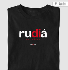RUDIÁ – Camiseta Algodão Peruano (Cores Escuras – Masculina e Feminina)