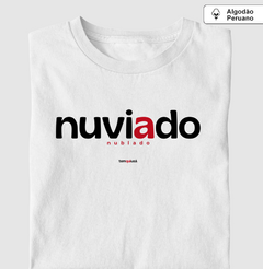 NUVIADO – Camiseta Algodão Peruano (Branca – Masculina e Feminina) - Tem Qui Usá