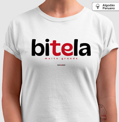 BITELA – Camiseta Algodão Peruano (Branca – Masculina e Feminina) - loja online