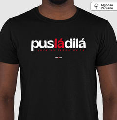 PUSLADILÁ – Camiseta Algodão 30.1 (Cores Escuras – Masculina e Feminina) - loja online