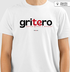 GRITERO – Camiseta Algodão Peruano (Branca – Masculina e Feminina) - loja online