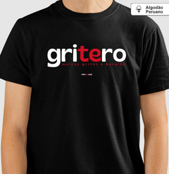 GRITERO – Camiseta Algodão Peruano (Cores Escuras – Masculina e Feminina)