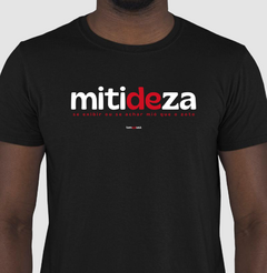 MITIDEZA – Camiseta Algodão 30.1 (Cores Escuras – Masculina e Feminina) - Tem Qui Usá