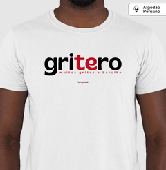 Imagem do GRITERO – Camiseta Algodão Peruano (Branca – Masculina e Feminina)