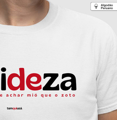MITIDEZA – Camiseta Algodão Peruano (Branca – Masculina e Feminina)