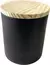 Pote 220ml Tampa Madeira com Vedação PRETO (Unidade)