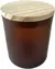 Pote 220ml Tampa Madeira com Vedação ÂMBAR (Unidade)