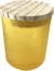 Pote 220ml Tampa Madeira com Vedação AMARELO (Unidade)