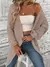 Cardigã de malha comprida feminino, suéter médio longo, top versátil, moda, outono e inverno