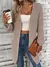 Cardigã de malha comprida feminino, suéter médio longo, top versátil, moda, outono e inverno - Equipa Já