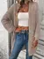 Cardigã de malha comprida feminino, suéter médio longo, top versátil, moda, outono e inverno na internet