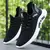 Tênis de caminhada antiderrapante respirável masculino, sapatos casuais branco