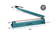 Selladora de Bolsas Gadnic S400 40cm c/ Regulador 8 Niveles Alta Potencia