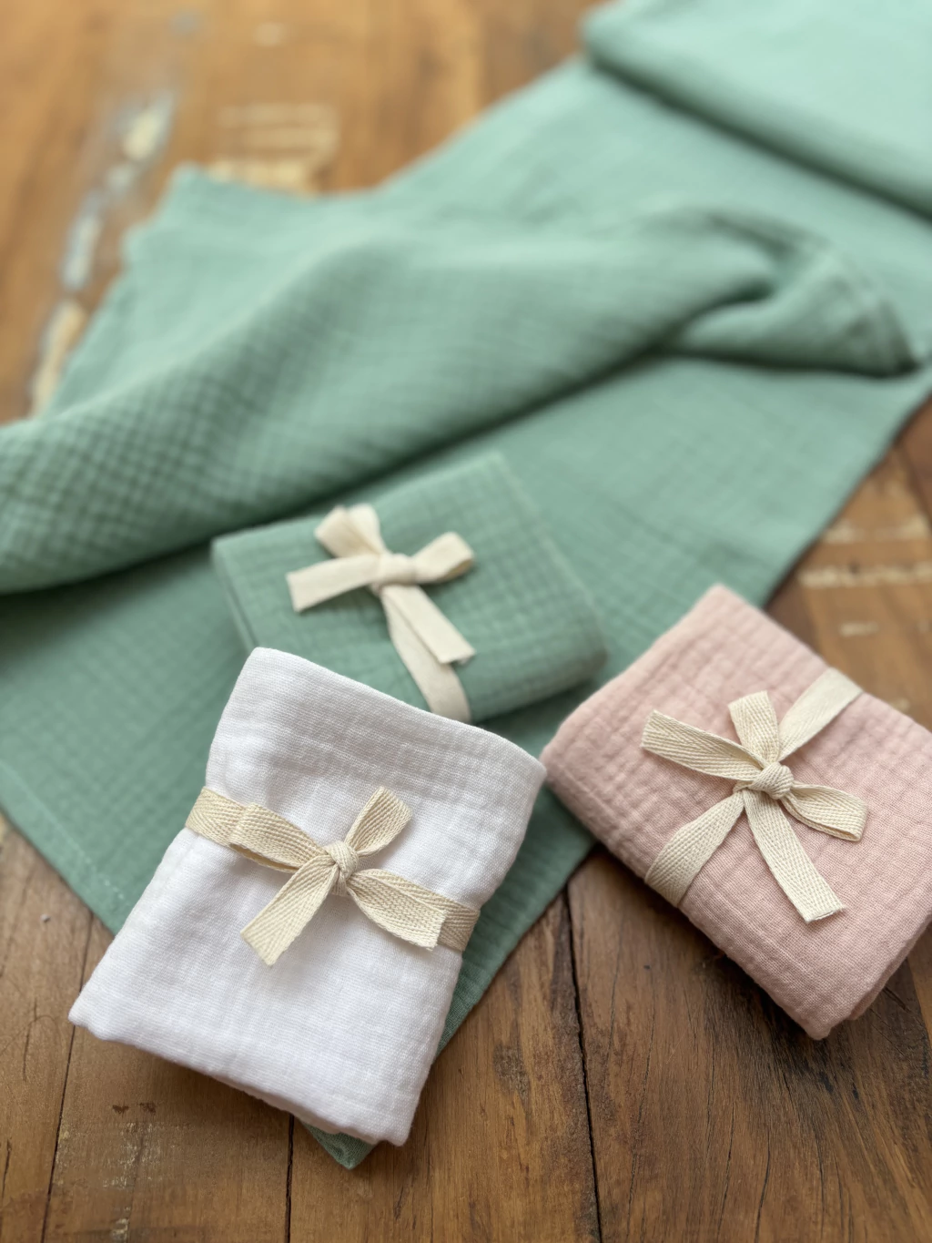 Kit com Cueiro e 3 fraldas de boca