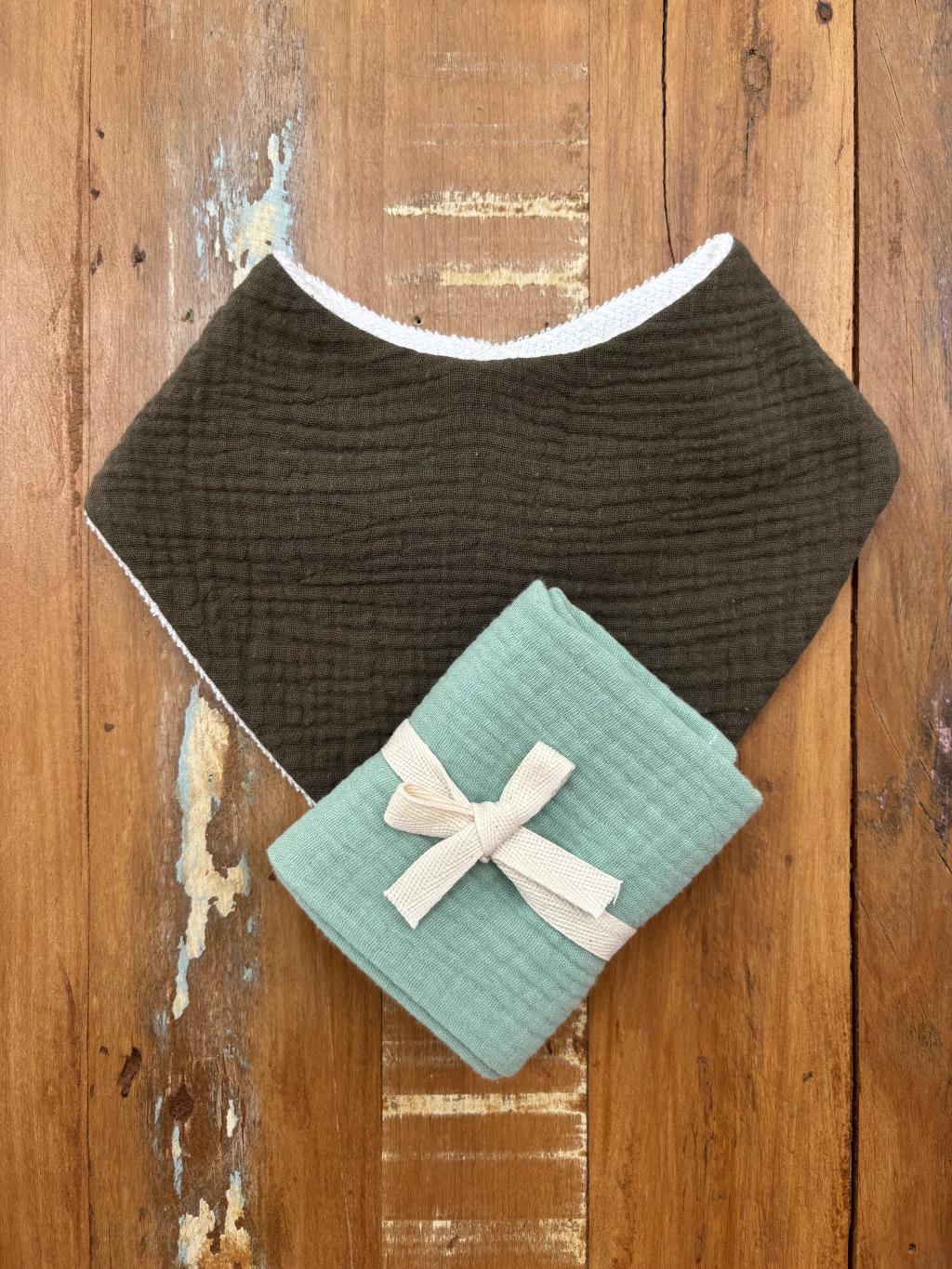 Babador gaze dupla - verde militar