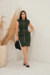 Vestido Curto Sarja com gola careca - comprar online