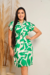 Vestido Chemise Curto Estampado em Viscose com bolsos no busto na internet