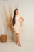Vestido Chemise Curto Estampado em Viscose com bolsos no busto