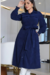 Vestido Midi em Veludo Cotelê com manga comprida - comprar online