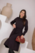 Vestido Valentina Vestido Midi manga longa e elástico na cintura - comprar online
