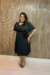 Vestido Midi Plus mangas amplas e faixa na cintura - comprar online