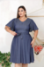 Vestido Midi Plus mangas amplas e faixa na cintura - comprar online