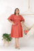 Vestido Midi Plus mangas amplas e faixa na cintura - loja online