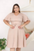 Vestido Midi Plus mangas amplas e faixa na cintura - loja online