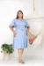 Vestido Midi Plus mangas amplas e faixa na cintura - comprar online