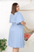 Imagem do Vestido Midi Plus mangas amplas e faixa na cintura