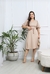 Vestido Midi com mangas amplas e faixa na cintura - comprar online