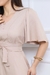 Vestido Midi com mangas amplas e faixa na cintura - Dom Evangélico