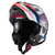 Capacete Texx Escamoteável Kratos Nomade Branco Azul Vermelho Brilhante Modular - VD Motos