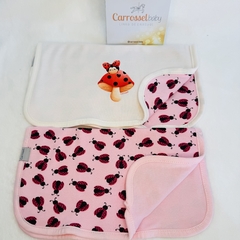 Kit 2 Paninhos de boca Joaninha - Carrossel Baby - Carrossel | Espaço do bebê
