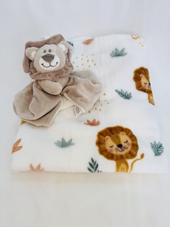 Kit Presente Bebê Leãozinho – manta super macia + Naninha na internet