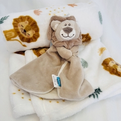 Kit Presente Bebê Leãozinho – manta super macia + Naninha - comprar online