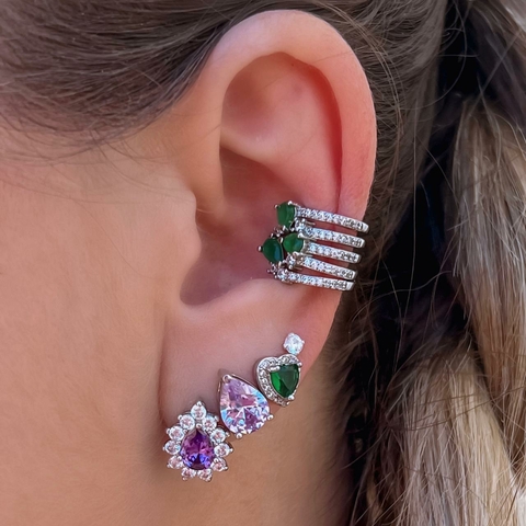 BRINCO GOTA ROXA BORDA CRAVEJADA