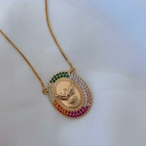 COLAR ESPIRITO SANTO CRAVEJADO BORDA COLORIDA