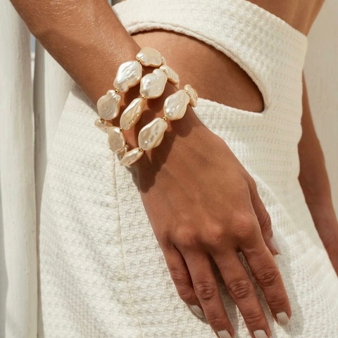 PULSEIRA PEROLAS GRANDES - comprar online