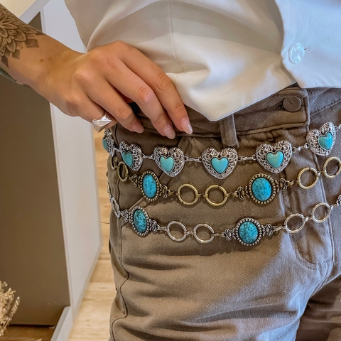 CINTO TURQUESA OVAL - comprar online