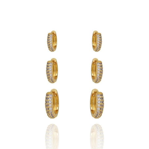 TRIO ARGOLINHAS 2 FILEIRAS CRAV ABAULADAS