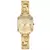 Relógio Technos feminino dourado com detalhes em cristal e mostrador octogonal.