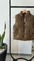Chaleco eco cuero marron (0010) - comprar online