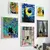 Tela Divertida de Gato Preto | Estilo Matisse, Monet e Van Gogh - comprar online