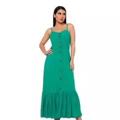 Vestido Longo Feminino de Viscose com Bojo e Alcinha Ajustável na internet