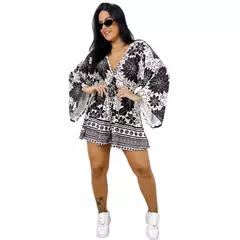 Macaquinho Angel Flores P&B - comprar online