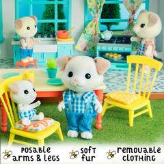 Conjunto Honey Bee Acres The Barksters Dog Family - 4 Miniature Flocked Dolls! - comprar online