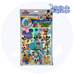 Cartela de Adesivos Importada - Create a Sticker 3D - Mickey Mouse!